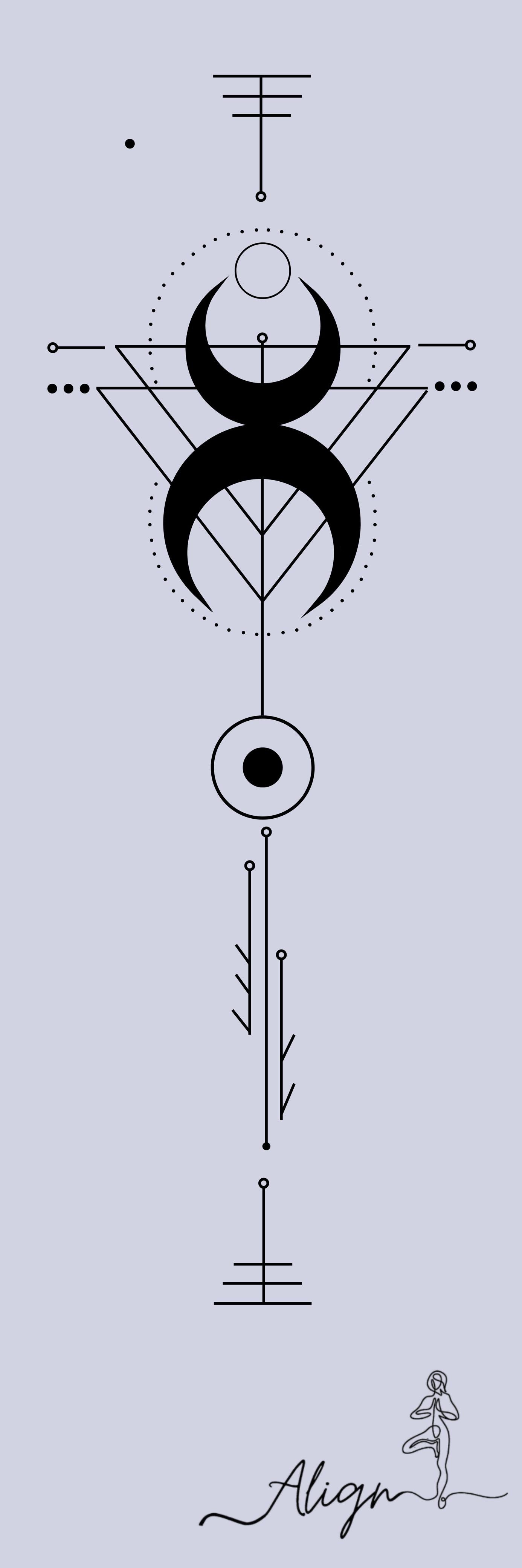 Celestial Flow Yoga Mat – Lunar Geometry & Sacred Balance