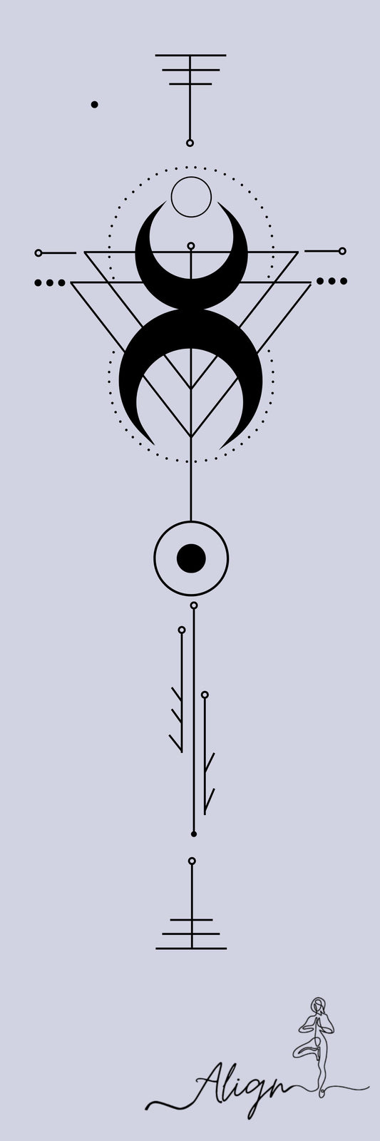 Celestial Flow Yoga Mat – Lunar Geometry & Sacred Balance